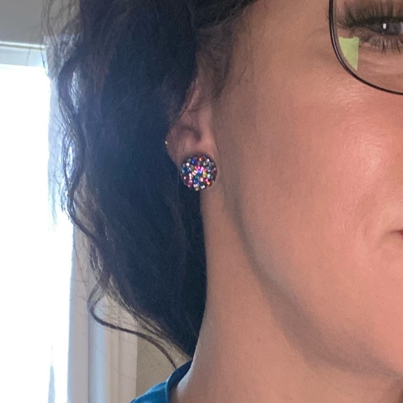 Disco Ball Earings - Picture 2 of 2